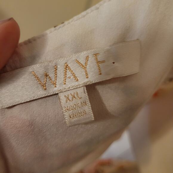 WAYF XXL Pink Floral Ruffle Maxi Dress Cutout Waist Spaghetti Strap Summer - Picture 9 of 9